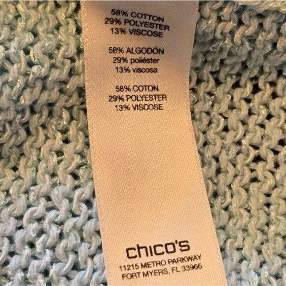 CHICOS Women's Light Blue Sweater SIZE 2‎ large - Picture 5 of 8